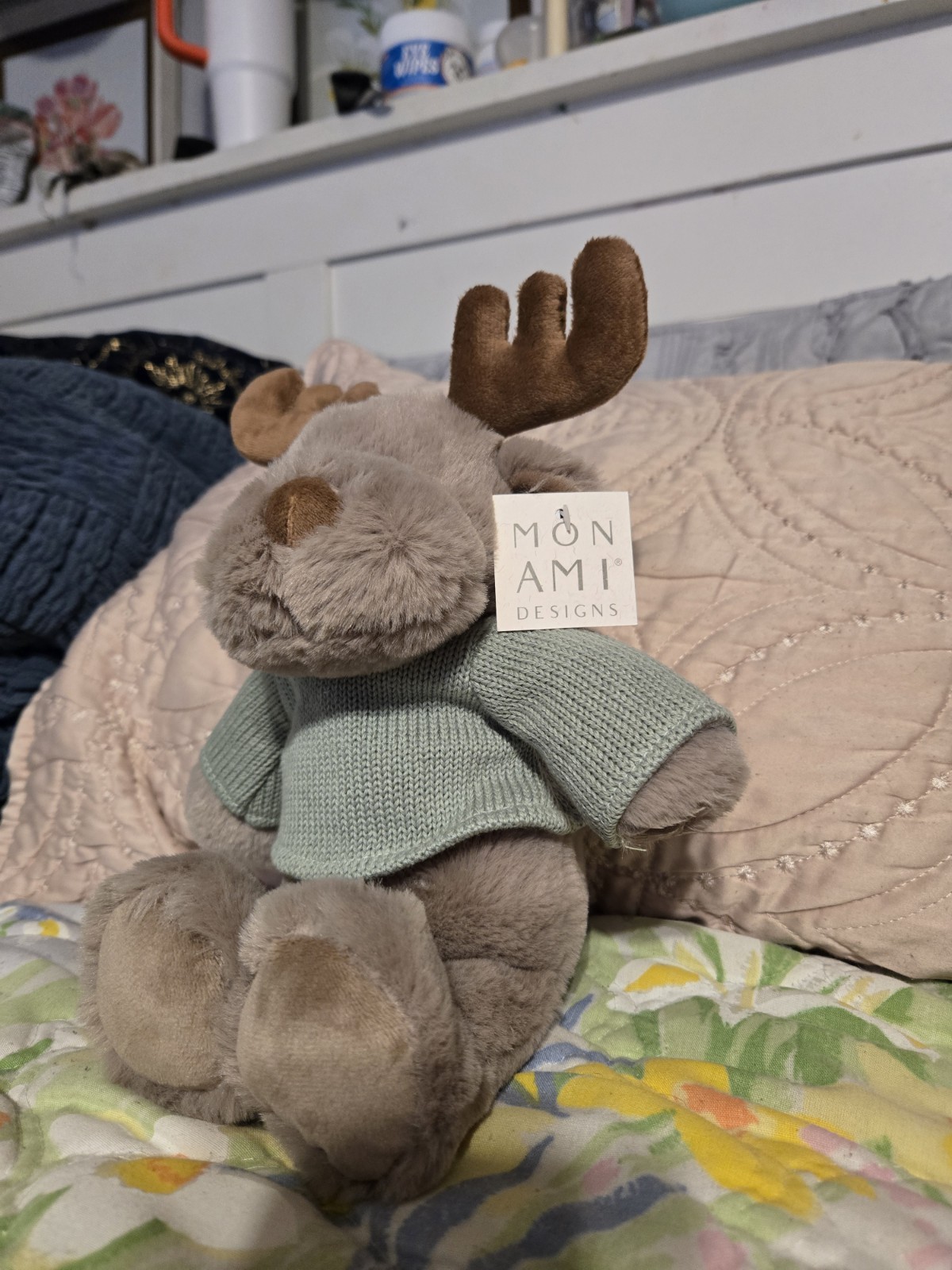 Mon Ami Designs Mocha Moose Stuffed Animal Child Safe NWTS NWT Adult Owned Rare