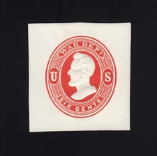 Scott #UO37 6c OFFICIAL on White Mint Cut Square, Cat $75.00