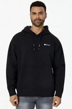 ETHIKA Men s Black Long Sleeve Hoodie Logo Embroidered Size M
