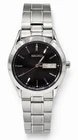 Seiko Men's Day Date Watch Black Dial Stainless Steel 10Bar 6N43-00C0