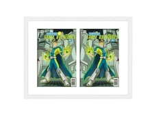 White Comic Book Frame With White Mat For 2 Current Era Comic Books