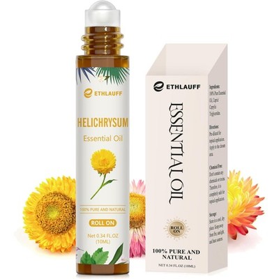 Natural Helichrysum Essential Oil Roll On - Rejuvenating Aroma for Skin & Sense
