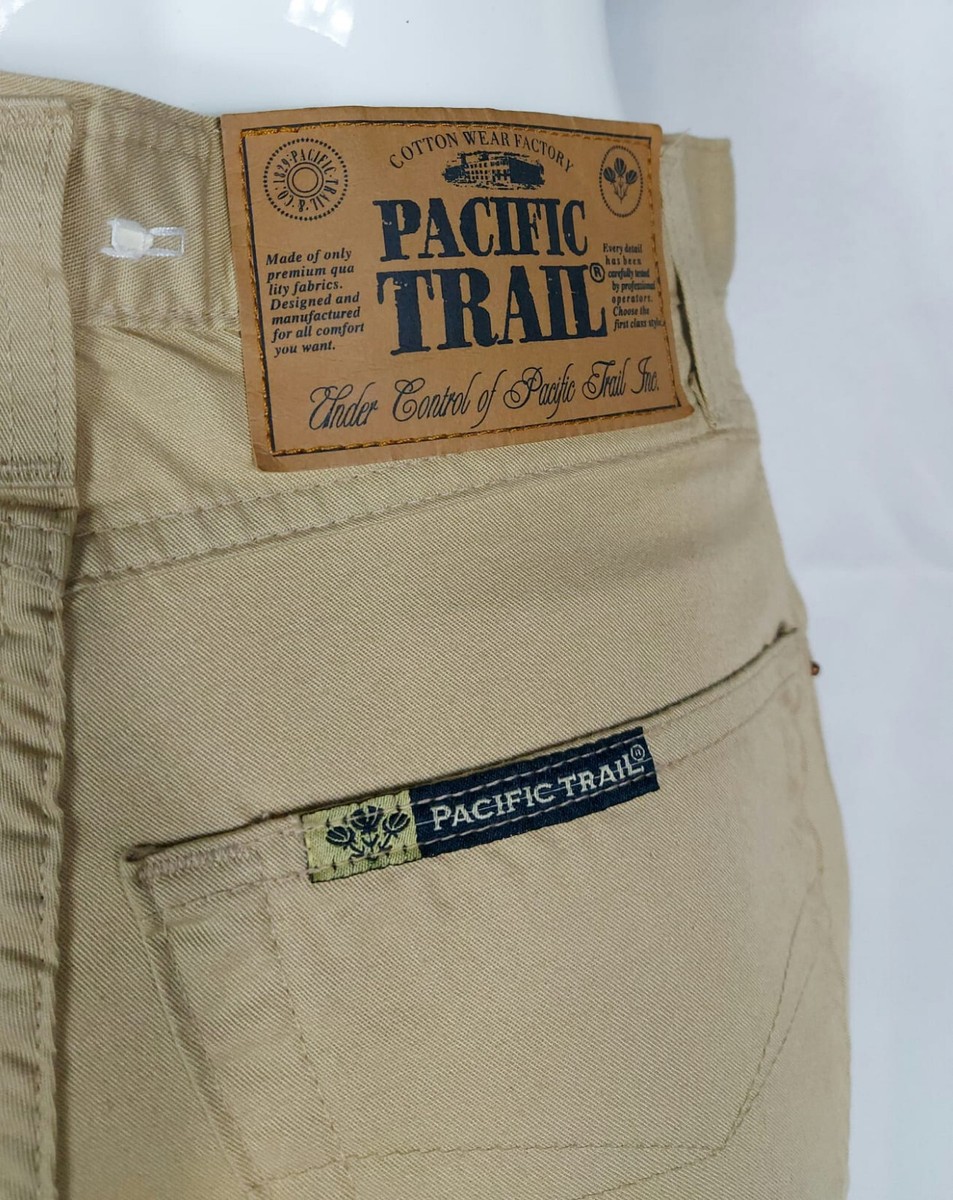 Pantaloni donna ragazza beige taglio jeans Pacific Trail made in