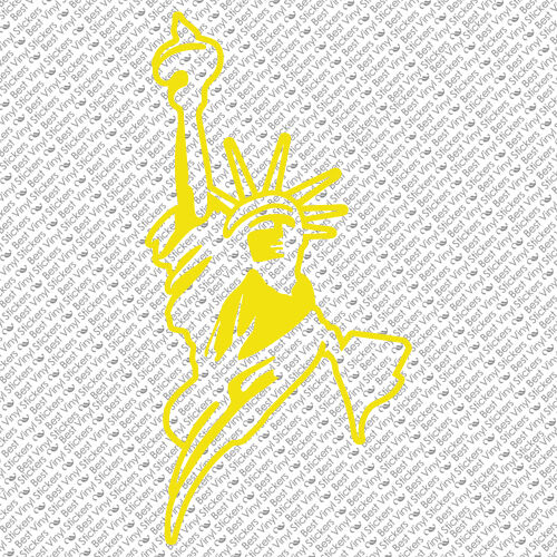 FREIHEITSSTATUE NEW YORK ISLAND TRIKOT FREIHEIT VINYL AUFKLEBER (SL-01) - Bild 13 von 14