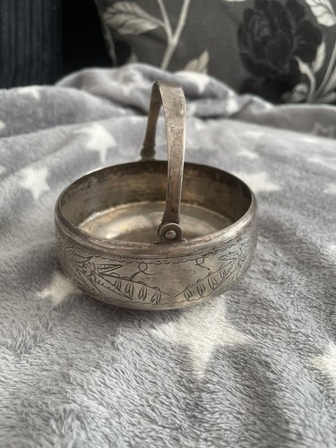 ANTIKE KAISERLICHE RUSSISCHE SILBER ZUCKERDOSE DATIERT 1892 109,5 GRAMM KYRILLISCHER HERSTELLER - Bild 3 von 12