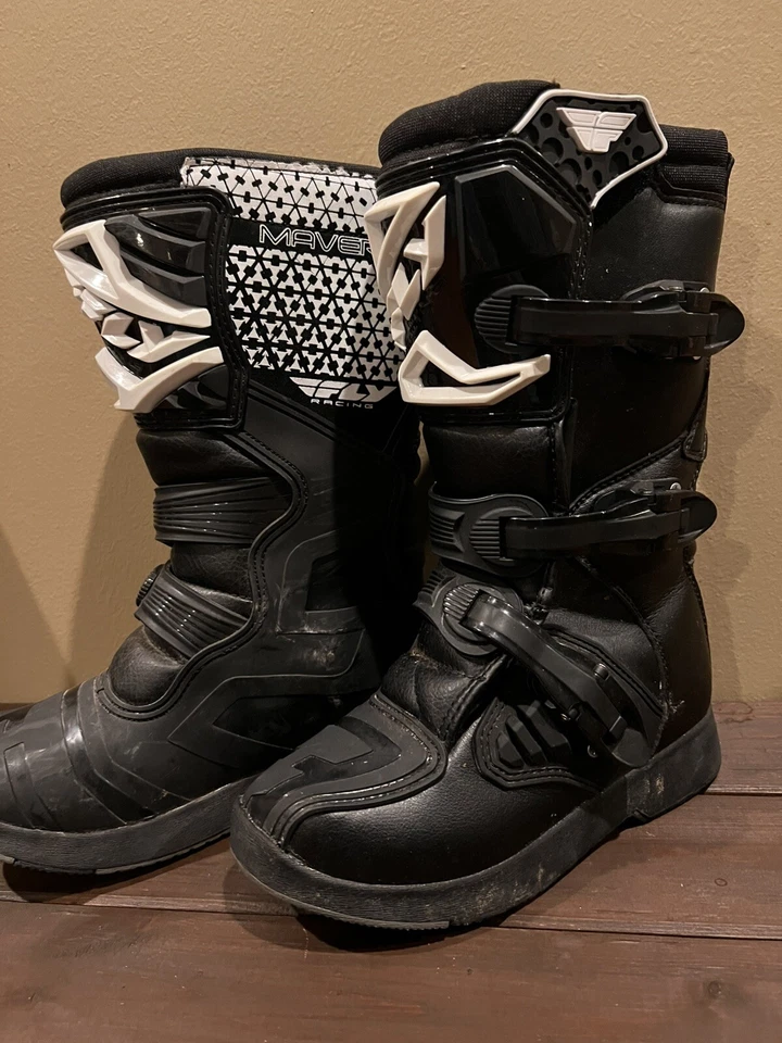 Fly Racing Maverik Dirtbike Offroad Moto MX Botas de Montar Juveniles Talla 4 Foto 2 de 4