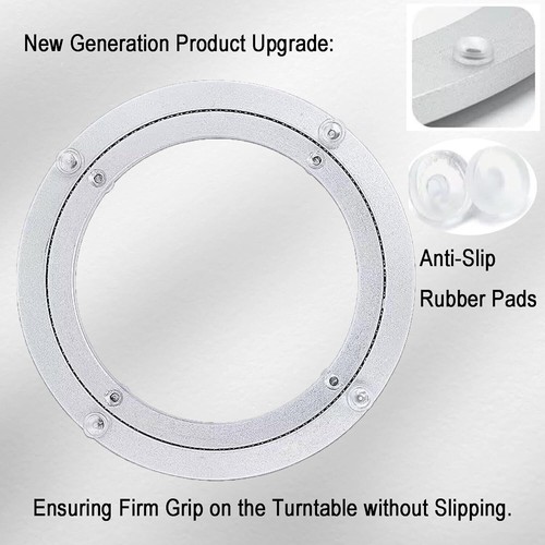 10 Inch Aluminum Lazy Susan Turntable Bearing Round Dining Table Swivel Plate - Picture 4 of 6