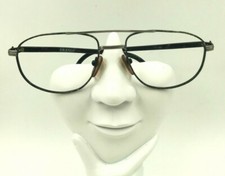 Vintage Firenza DG Black Gray Metal Pilot Sunglasses Eyeglasses Hong Kong