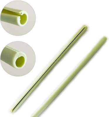 Reusable Collapsible Silicone Drinking Straw with Case split for cleaning 6 pack