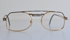 Cazal Vintage Eyeglasses- New Old Stock- Model 763- Col.554- Gold  Black  Gray