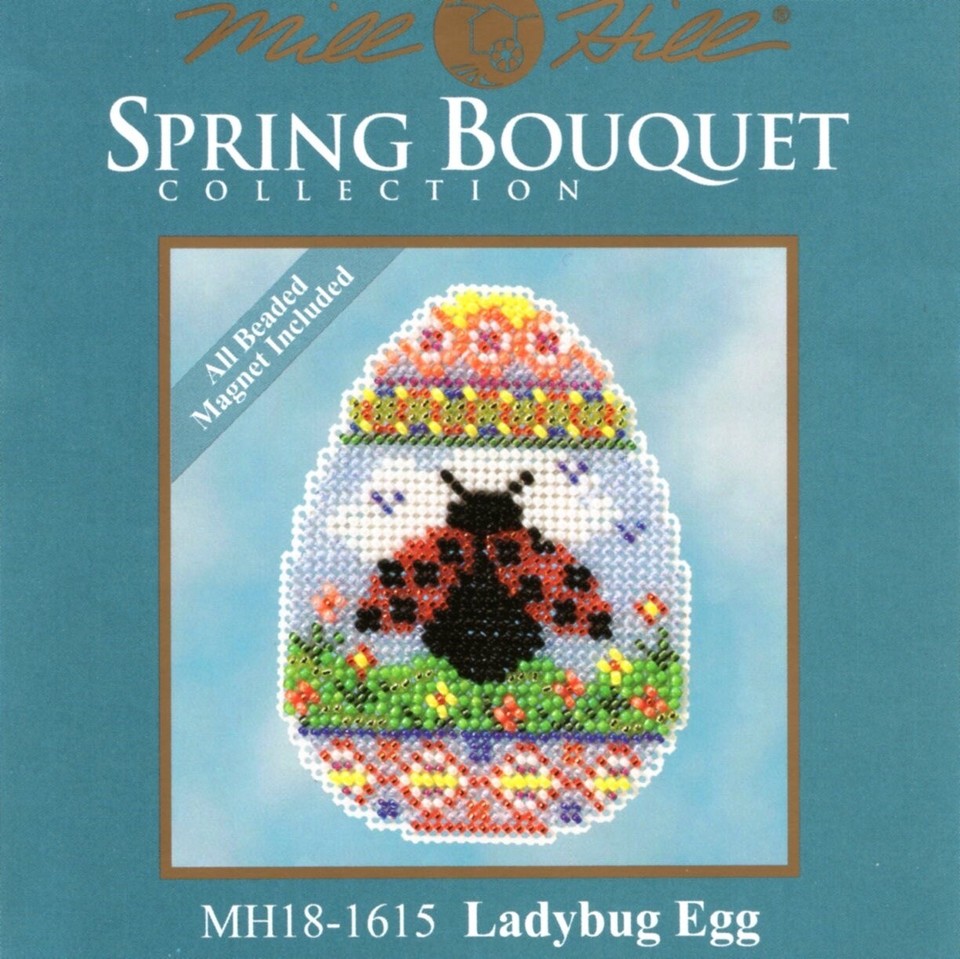 Mill Hill Chick Egg Cross Stitch Kit - Spring Bouquet Beaded Ornament MH184105