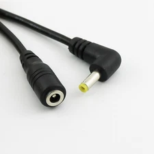 DC Power 4.0 x 1.7mm Male To Female Right Angle Extension Connector Cable 90cm