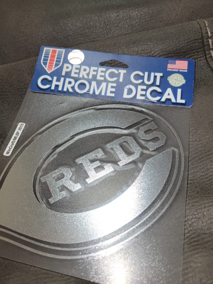 WinCraft Cincinnati Reds 6" x 6" Chrome Decal - Image 2 of 2