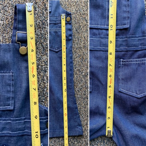 Vintage Healthtex Denim Overalls Permanent Press Toddler Kids size 3T - Picture 11 of 12