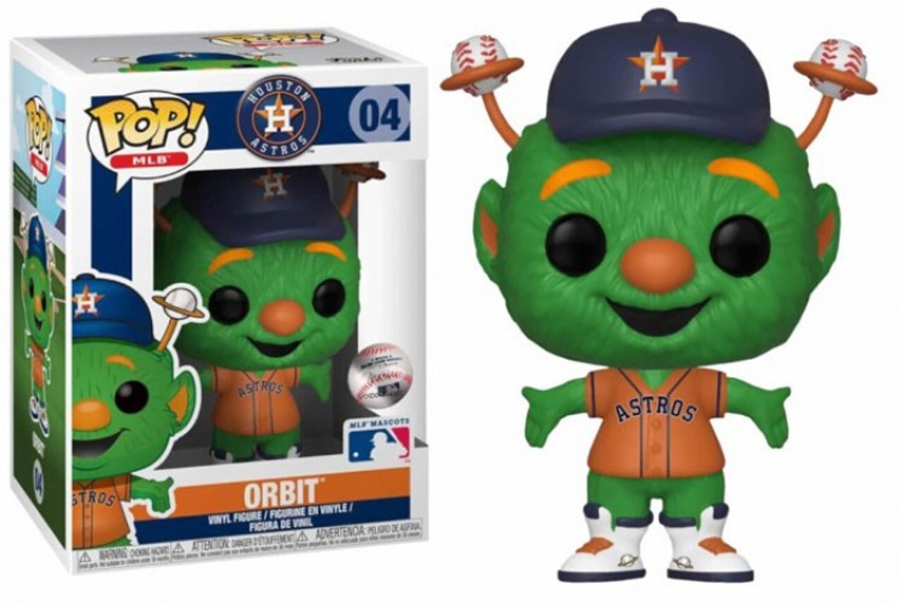 Funko Pop! Mlb Mascots Houston Astros Orbit #04 Orange Jersey New Soft Protector