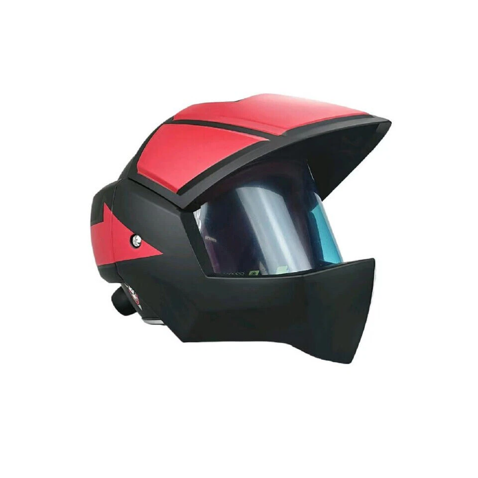 Cascos de Motocross Casco Completo de Motocicleta Negro Rojo Amarillo Color Foto 3 de 4