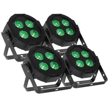Eliminator Lighting Mega Hex L Par Light with 4 x 20-Watt RGBLA+UV LEDs & Rem...