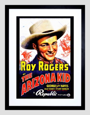 FILM FILM ARIZONA KID ROY ROGERS COWBOY WESTERN USA GERAHMTER KUNSTDRUCK B12X12137