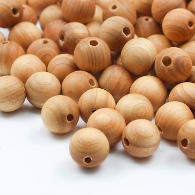 200pcs 8mm Natural Sandalwood Round Beads Gorgeous Craft Handmade Polished Sp