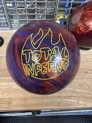 USED - Bowling Ball - 15Lb -BRUNSWICK ''TOTAL INFERNO'' DRILLED WEIGHT - 14lb 9oz