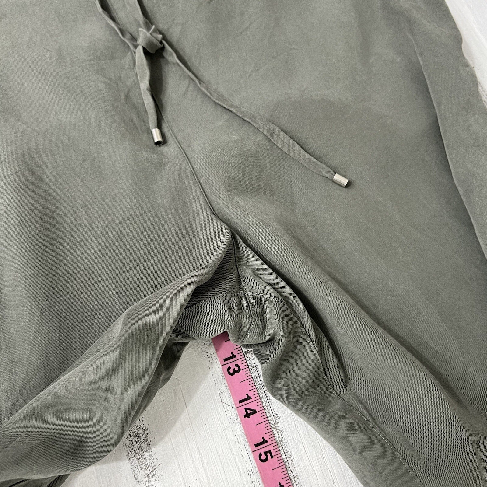 Lands End Cargo Pants Olive Green Breathable Lightwei… Gem