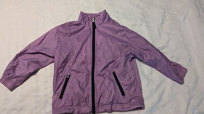 Vintage Gap Purple Plum Rain Jacket Windbreaker Full Zip Youth Small Amethyst 