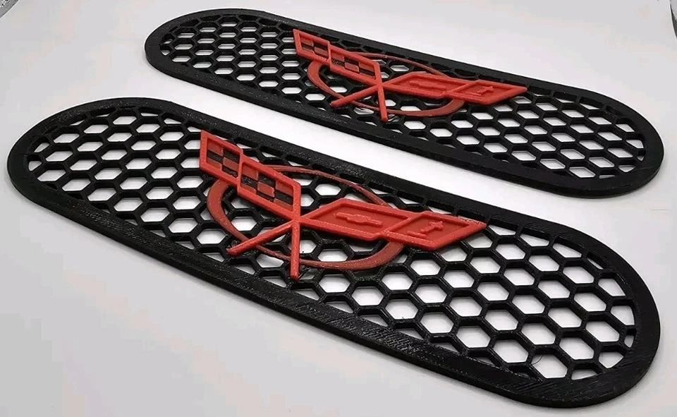 Rejillas de ventilación lateral para Chevrolet Corvette C5 cubierta de guardabarros 1997-2004 Chevy Grill Foto 2 de 3