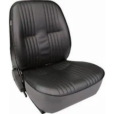 Procar 1400 Series Vintage-Style Vinyl Low Back Seat Passenger Side Black
