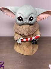 Star Wars Mandalorian Baby Yoda Greeter Grogu Plush Toy Candy Cane Christmas 19  