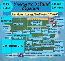 3.0 Island CUATRO TreasureIslands disponibles ahora. Animal Crossing Treasure Island.