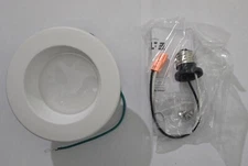 Halo RL460WH940 4" Retrofit Bright White LED Recessed Light with Baffle Trim Whi