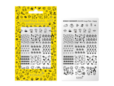 Original KONAD   X BARABAPA Happy Stamping Schablone Nailart Design Nagel