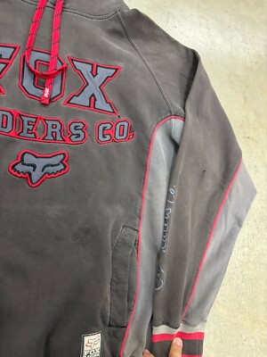 b*9様 vintage fox image マルチ柄　ジャケット　hoodie Vintage Rare Fox Riders Hoodie Co Size M Super Faded