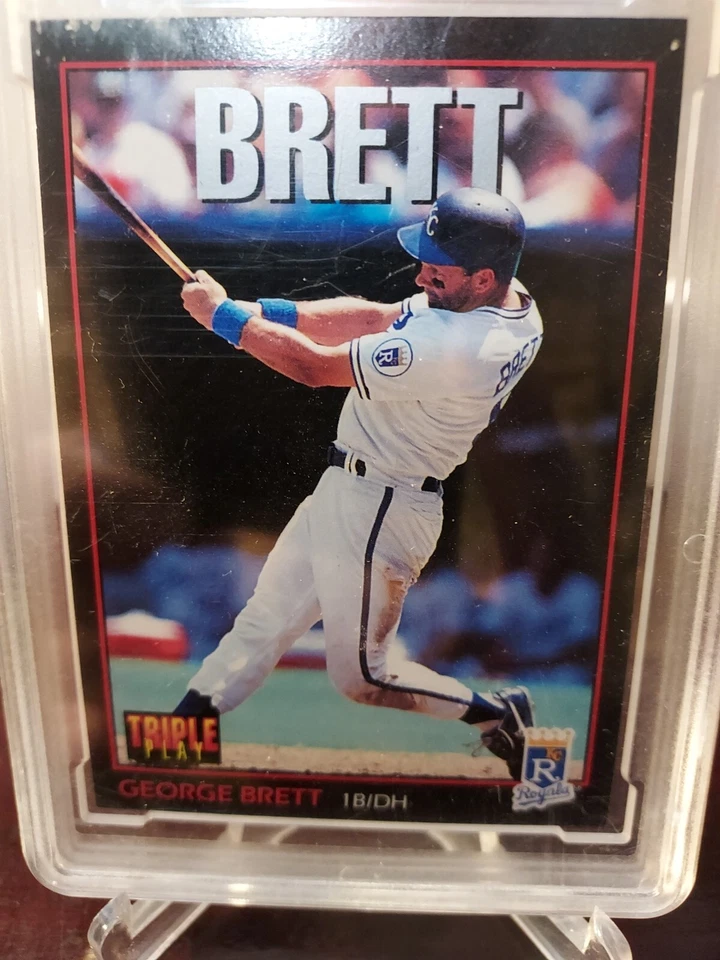 1993 Triple Play George Brett  Kansas City Royals-#214 Officially Graded 10 - Image 2 of 3