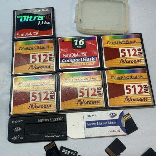 Vintage Compact Flash Memory Cards Norcent Sandisk Sony Untested As Is - Picture 3 of 3