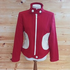 Y2k Kookai Red And Cream Wool Jacket Size Medium