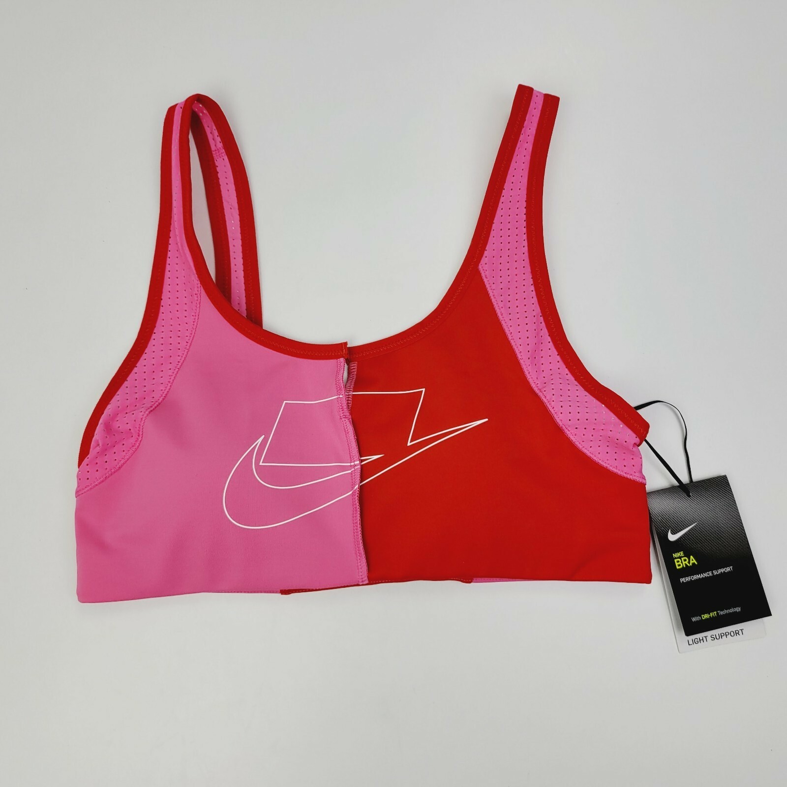 Nike Sports Bra Pink FA20 NSW Nike Sports Wear Dri Fit Pads Size Medium RRP £35-image