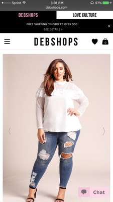 NWT White Boho GOrgeous Top Junior Plus Size 3XL