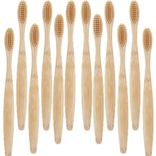 20Pcs Bamboo Toothbrush Natural Organic Medium BPA Free Soft Healthy Brush USA
