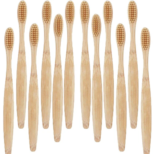 20Pcs Bamboo Toothbrush Natural Organic Medium BPA Free Soft Healthy Brush USA