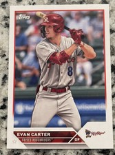 2023 Topps Pro Debut Evan Carter Baseball Card #PD-79 Prospects Base Roughriders