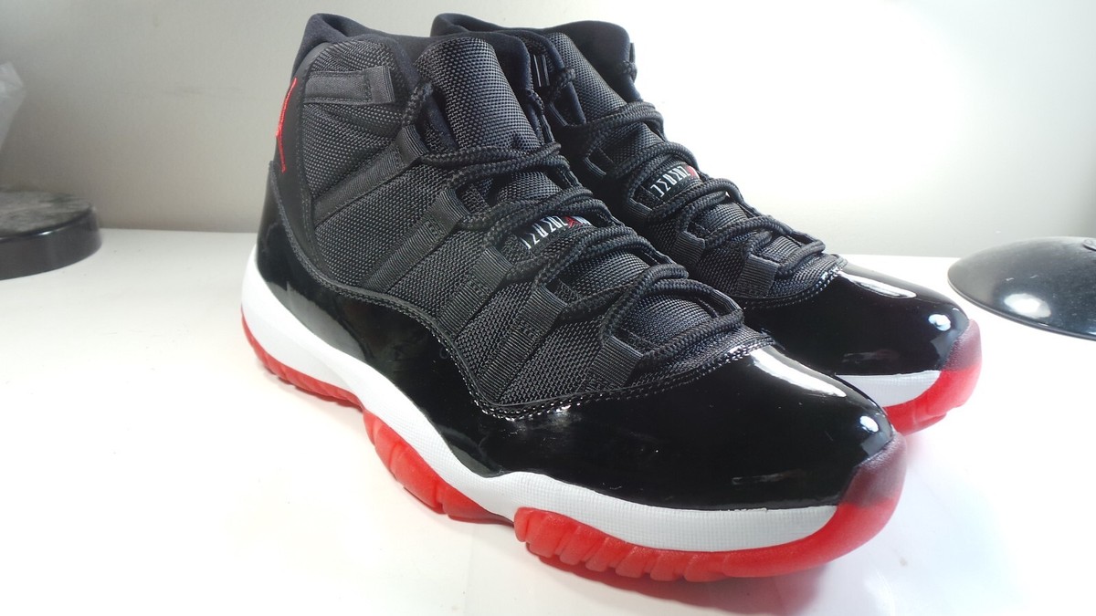 NIKE 2012 AIR JORDAN XI 378037 010 PLAYOFF BRED 10.5 VINTAGE 1 3 4