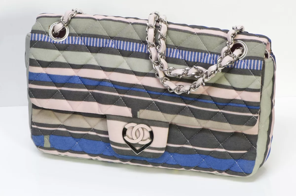 Multicolor Fabric Chanel Flap Bag