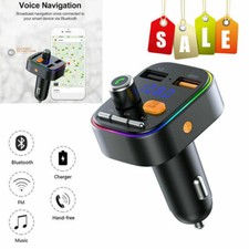 Bluetooth 5.0 Car Wireless FM Transmitter Adapter Radio MP3 2USB PD Fast Charger