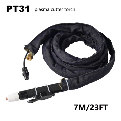PT31 Plasma Cutter Torch Black Straight 7M/23Ft Fit For CUT-40/50 CT-312