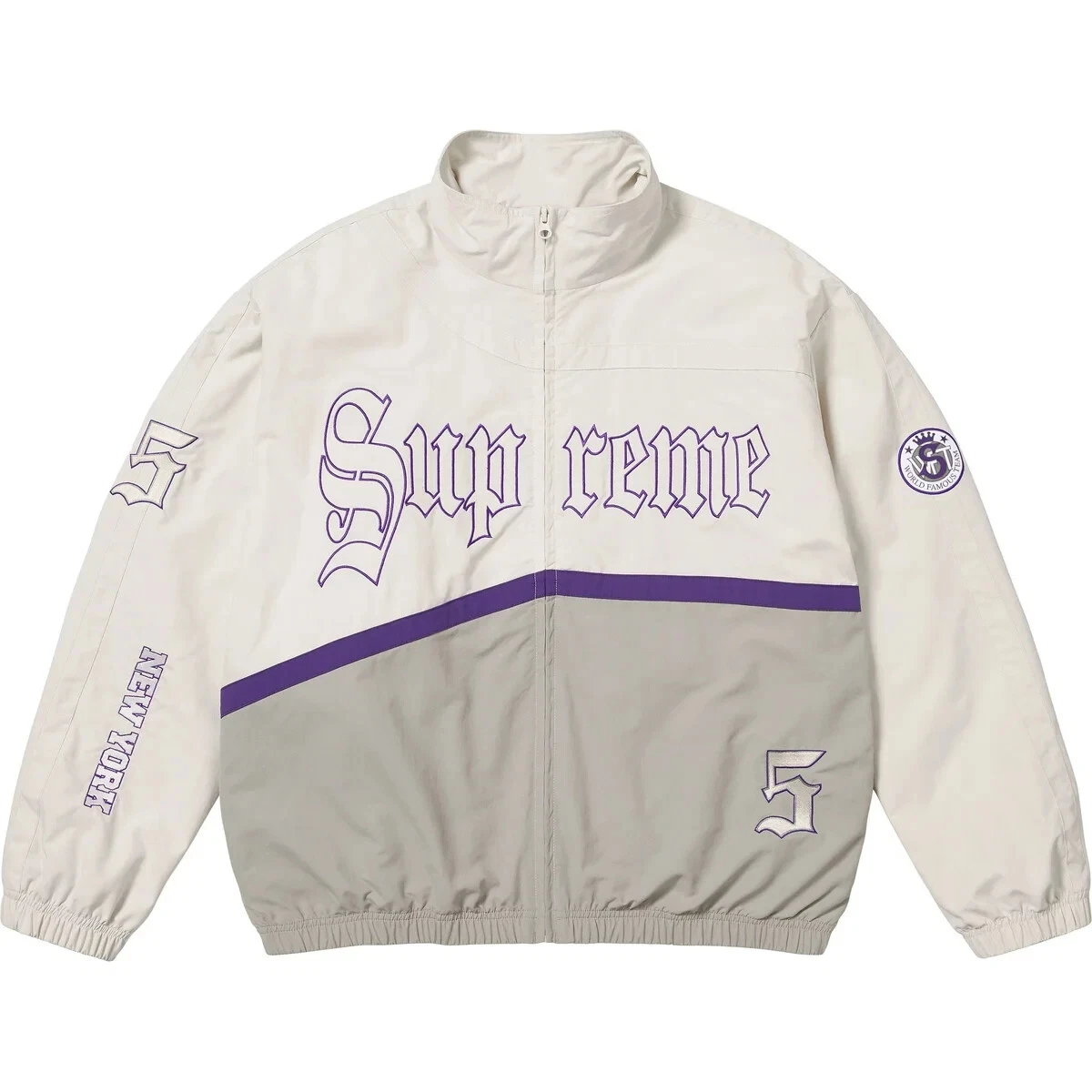 Supreme Oldlish Engli Trackt Jacket Biancoa (Tagli Large)a (PRONTAone)