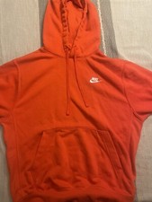 Nike Sportswear Club Pullover Hoodie- Men.  - ORANGE-SMALL-