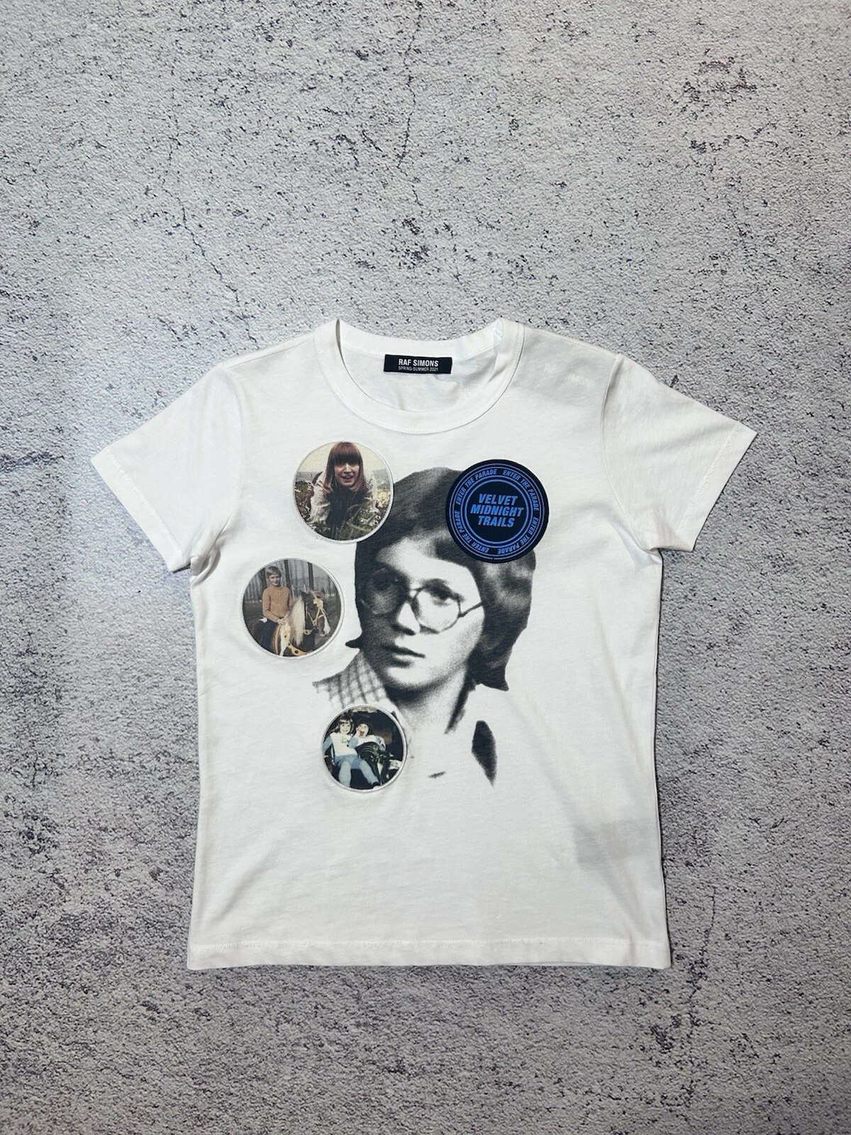 Raf Simons Teenage Dreams Patch Women T Shirt Top SS21 New Luxury