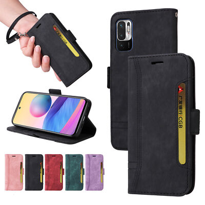 Flip Leather Card Wallet Strap Phone Case for Xiaomi Note 9 10 11 Pro 10T 10S 9S