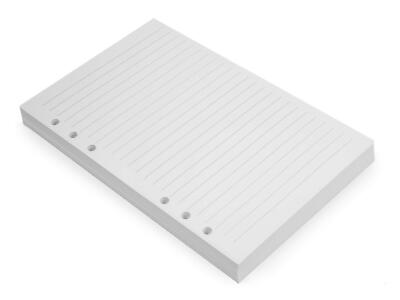 A5 6-Ring Binder Planner Inserts - 8 1/4 x 5 5/8 - Thick Cream Color Lined 1